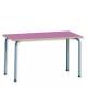 TAVOLINO RETTANGOLARE CON GAMBE IN ACCIAIO Ø MM 28 - GRANDEZZA 2 PER SCUOLA MATERNA - CM 120X60X55H