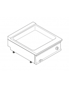Bagnomaria elettrico da banco trifase - 4,5kw, 1 vasca AISI 304 - GN1/3 dim. cm 63x68,6x16h - cm 80x90x28h