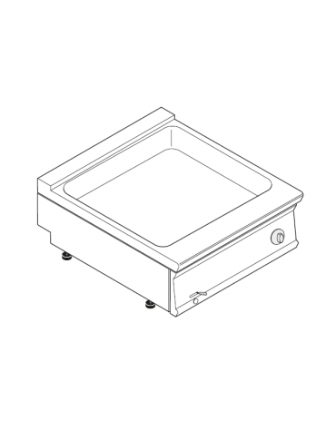 Bagnomaria elettrico da banco trifase - 4,5kw, 1 vasca AISI 304 - GN1/3 dim. cm 63x68,6x16h - cm 80x90x28h