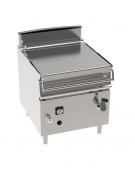 Brasiera basculante Lt 80 a gas - 1 vasca inox cm 69,8x56,4x20, ribaltamento manuale - potenza totale Kw 20 - cm 80x90x90h