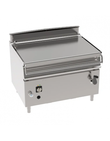 Brasiera a gas ribaltabile manuale con vasca inox, 1 vasca cm 110x61x22,5h con capacità 120lt - cm 120x90x90h
