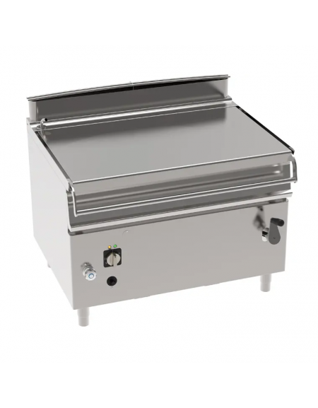 Brasiera a gas ribaltabile manuale con vasca inox, 1 vasca cm 110x61x22,5h con capacità 120lt - cm 120x90x90h