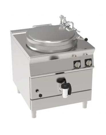 Pentola elettrica INDIRETTA trifase-16kw, 1 vasca capacità 100 Lt. cm Ø60xh41,5 - dim tot. cm 80x90x90h