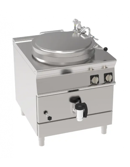 Pentola elettrica indiretta - 1 vasca in AISI 316, capacità Lt 100, vasca cm Ø60xh41,5 - trifase Kw 16 - cm 80x90x90h