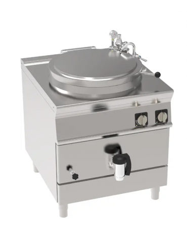Pentola elettrica INDIRETTA trifase-18kw, 1 vasca capacità 150 Lt. cm Ø60xh54 - dim tot. cm 80x90x90h