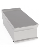 Piano di lavoro neutro da banco, in acciaio inox AISI 304 - senza cassetto - cm 40x90x28h