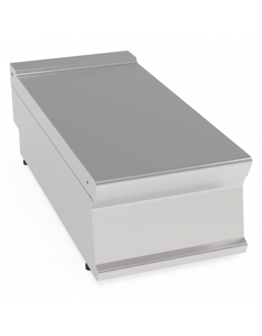 Piano di lavoro neutro da banco, in acciaio inox AISI 304 - senza cassetto - cm 40x90x28h