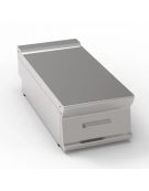 Piano di lavoro neutro da banco, in acciaio inox AISI 304 - con 1 cassetto GN1/1 - cm 40x90x28h