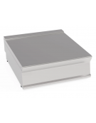 Piano di lavoro neutro da banco, in acciaio inox AISI 304 - senza cassetto - cm 80x90x28h