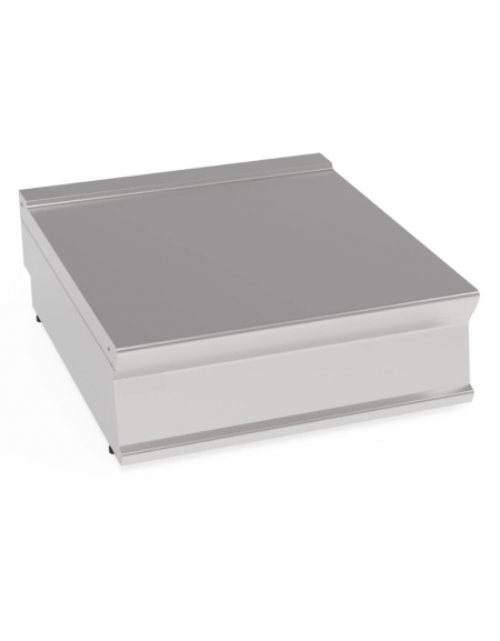 Piano di lavoro neutro da banco, in acciaio inox AISI 304 - senza cassetto - cm 80x90x28h