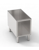 Vano neutro in acciaio inox AISI 304, senza porta e senza cassetto, vano cm 33x76,1x39,5h - dimensioni totali cm 40x76,5x57h