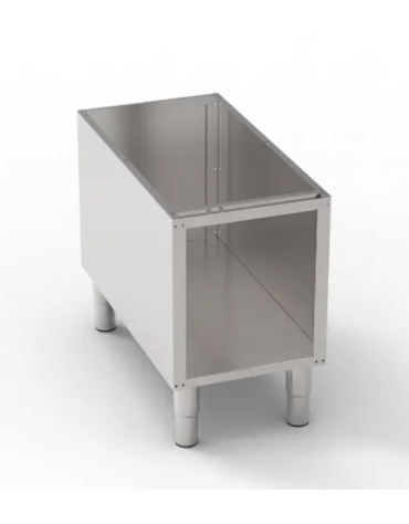 Vano neutro in acciaio inox AISI 304, senza porta e senza cassetto, vano cm 33x76,1x39,5h - dimensioni totali cm 40x76,5x57h