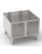 Vano neutro in acciaio inox AISI 304, senza porta e senza cassetto, vano cm 77x76,1x39,5h - dimensioni totali cm 80x76,5x57h