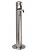 Posacenere a colonna in acciaio inox satinato da 4 Litri - Ø cm 13/29x100 h