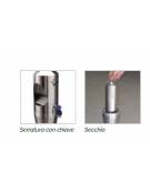 Posacenere a colonna laccato grigio antracite - Ø cm 30x70 h