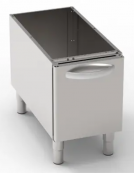 Vano neutro in acciaio inox AISI 304 con 1 porta, vano cm 33x76,1x39,5h  - dimensioni totali cm 40x76,5x57h