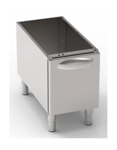 Vano neutro in acciaio inox AISI 304 con 1 porta, vano cm 33x76,1x39,5h  - dimensioni totali cm 40x76,5x57h