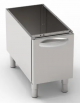 Vano neutro in acciaio inox AISI 304 con 1 porta, vano cm 33x76,1x39,5h  - dimensioni totali cm 40x76,5x57h