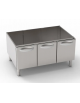 Vano neutro in acciaio inox AISI 304 con 3 porte, vano cm 113x76,1x39,5h - dimensioni totali cm 120x76,5x57h