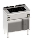 Cucina ad induzione trifase-10kw su vano aperto, con 2 piani di cottura - cm 80x45x90h Cucina ad induzione trifase-10kw su vano aperto, con 2 piani di cottura - cm 80x45x90h