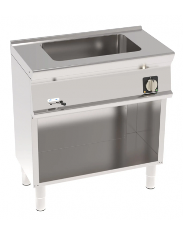 Bagnomaria elettrico su vano aperto monofase-1,3kw, 1 vasca AISI 304 - GN1/1 dim. cm 30,6x50,8x16,5h - dim tot. cm 80x45x90h