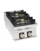 Cucina a gas 2 fuochi da banco, potenza fuochi 2x7,2kw - cm 40x70x28h Cucina a gas 2 fuochi da banco, potenza fuochi 2x7,2kw - cm 40x70x28h