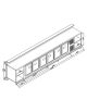 Banco bar refrigerato 6 sportelli motore interno da cm. 450 - Dimensioni esterne cm. 450x65,2x111,8h