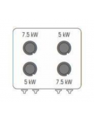 Cucina a gas 4 fuochi da banco, potenza fuochi 1x3,3kw+2x4,5kw+1x7,2kw - cm 80x70x28h
