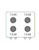Cucina a gas da banco 4 fuochi super, potenza fuochi aperti 4x7,2kw - griglie in ghisa - cm 80x70x28h