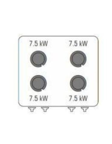 Cucina a gas da banco 4 fuochi super, potenza fuochi aperti 4x7,2kw - griglie in ghisa - cm 80x70x28h