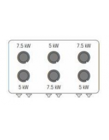 Cucina a gas 6 fuochi da banco, potenza fuochi 2x7,2kw+2x3,3kw+2x4,5kw - griglie in ghisa - cm 120x70x28h Cucina a gas 6 fuochi da banco, potenza fuochi 2x7,2kw+2x3,3kw+2x4,5kw - griglie in ghisa - cm 120x70x28h
