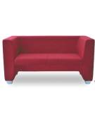 Divano attesa 2 posti con struttura portante in multistrato cm 128x63x70h