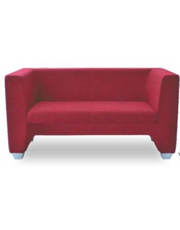 Divano attesa 2 posti con struttura portante in multistrato cm 128x63x70h