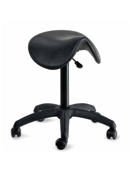 Sgabello girevole, struttura di alluminio con piedini in gomma