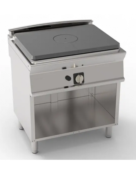 Tuttopiastra a gas cm 74,2x55,8 su vano aperto, 1 bruciatore - cm 80x70x28h