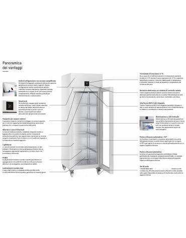 Armadio congelatore da laboratorio Lt. 601-Comando professionale