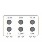 Cucina a gas 6 fuochi, forno elett. vent. GN 1/1, fuochi aperti 2x3,3+2x4,5+2x7,2kw - cam. forno cm 57,5x51,5x30 - cm 120x70x90h