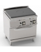 Cucina tuttopiatsra a gas, potenza piastra 1x9kW - su forno a gas GN 2/1, camera cm 57,5x65x30 - cm 80x70x90h