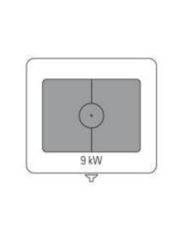 Cucina tuttopiatsra a gas, forno a gas statico GN 2/1, potenza pistra 1x9kW - cam. forno cm 57,5x65x30 - cm 80x70x90h
