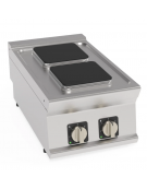 Cucina elettrica da banco trifase-5,2kw, 2 piastre cm 22x22 - cm 40x70x28h Cucina elettrica da banco trifase-5,2kw, 2 piastre cm 22x22 - cm 40x70x28h