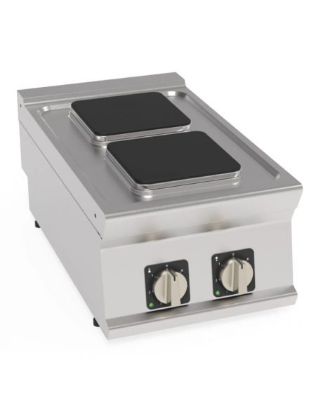 Cucina elettrica da banco trifase-5,2kw, 2 piastre cm 22x22 - cm 40x70x28h Cucina elettrica da banco trifase-5,2kw, 2 piastre cm 22x22 - cm 40x70x28h