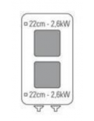Cucina elettrica da banco trifase-5,2kw, 2 piastre cm 22x22 - cm 40x70x28h Cucina elettrica da banco trifase-5,2kw, 2 piastre cm 22x22 - cm 40x70x28h
