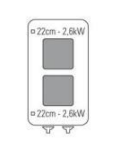 Cucina elettrica da banco trifase-5,2kw, 2 piastre cm 22x22 - cm 40x70x28h Cucina elettrica da banco trifase-5,2kw, 2 piastre cm 22x22 - cm 40x70x28h