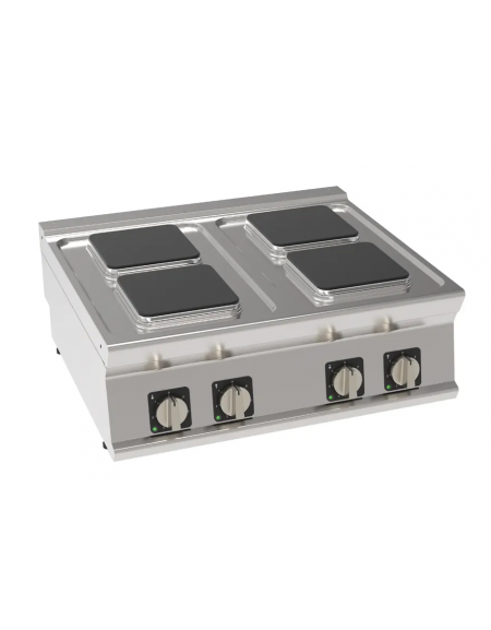 Cucina elettrica da banco trifase-10,4kw, 4 piastre cm 22x22 - cm 80x70x28h Cucina elettrica da banco trifase-10,4kw, 4 piastre cm 22x22 - cm 80x70x28h