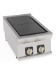Cucina elettrica da banco, 2 piastre quadre complanari basculanti cm 30x30 - potenza tot. 6 Kw trifase - cm 40x70x28h
