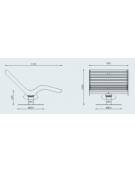Panchina Chaise longue rotante 360°, in acciaio e doghe in legno di pino - autoportante - cm 60x175x109h Panchina Chaise longue rotante 360°, in acciaio e doghe in legno di pino - autoportante - cm 60x175x109h