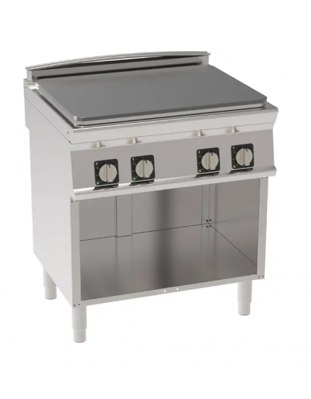 Tuttapiastra elettrico su vano aperto - 4 zone cottura, piastra cm 76,3x58 - potenza totale 8Kw trifase - cm 80x70x90h