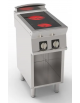 Piano cottura elettrico in vetroceramica su vano aperto - 2 zone cottura - potenza tot. 4,3 Kw trifase - cm 40x70x90h