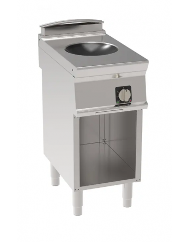 Cucina ad induzione Wok su vano aperto, trifase-5kw, con 1 piano di cottura - cm 40x70x90h