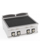 Piano cottura elettrico ad induzione da banco in acciaio inox, 4 zone di cottura - potenza tot. 14Kw trifase  - cm 80x70x28h